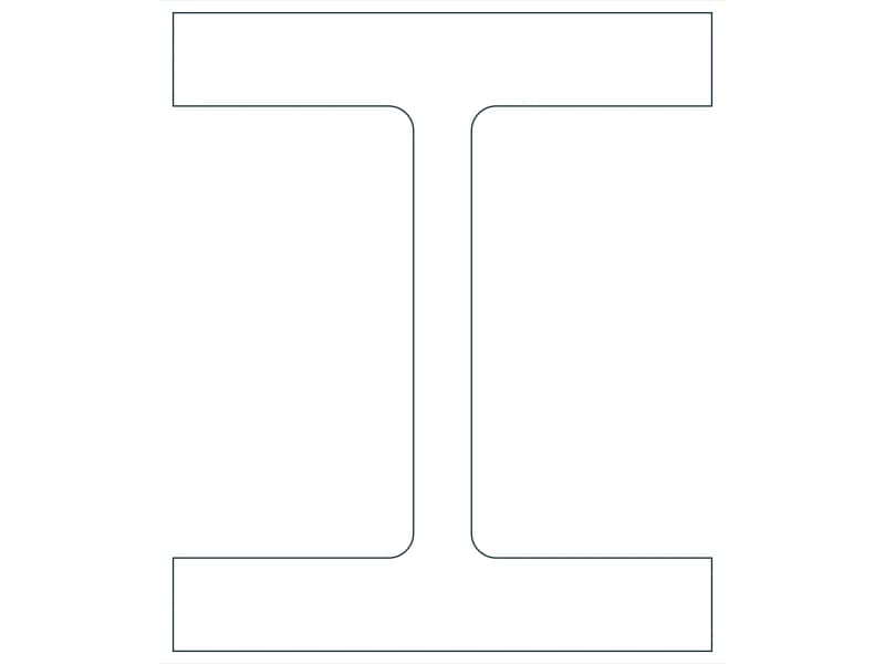 W12X252 Steel Section CAD block — line drawing preview of the DWG file