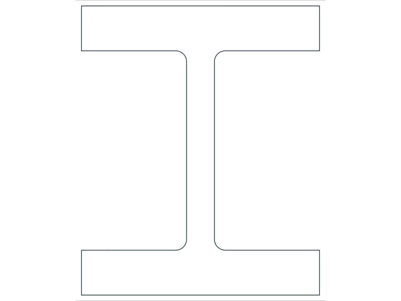 W12X279 Steel Section CAD block — line drawing preview of the DWG file