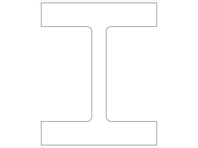 W12X305 Steel Section CAD block — line drawing preview of the DWG file