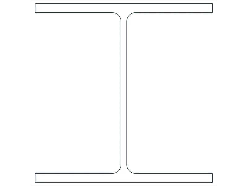 W12X65 Steel Section CAD block — line drawing preview of the DWG file
