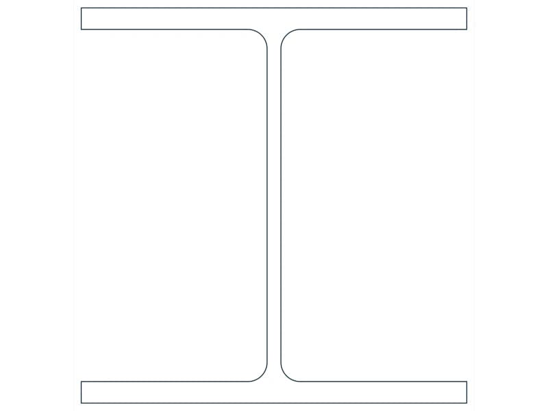 W12X72 Steel Section CAD block — line drawing preview of the DWG file