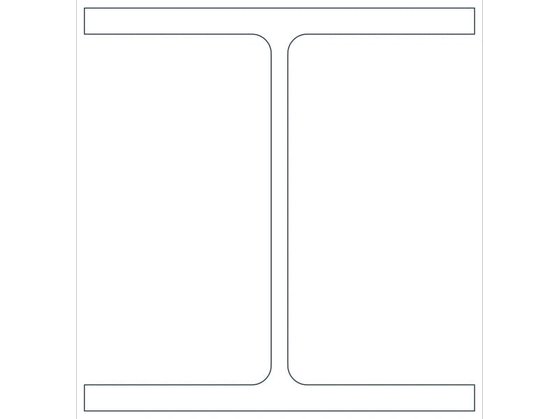 W12X87 Steel Section CAD block — line drawing preview of the DWG file