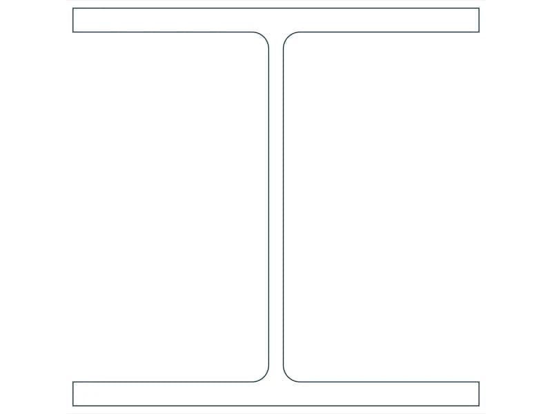 W14X109 Steel Section CAD block — line drawing preview of the DWG file