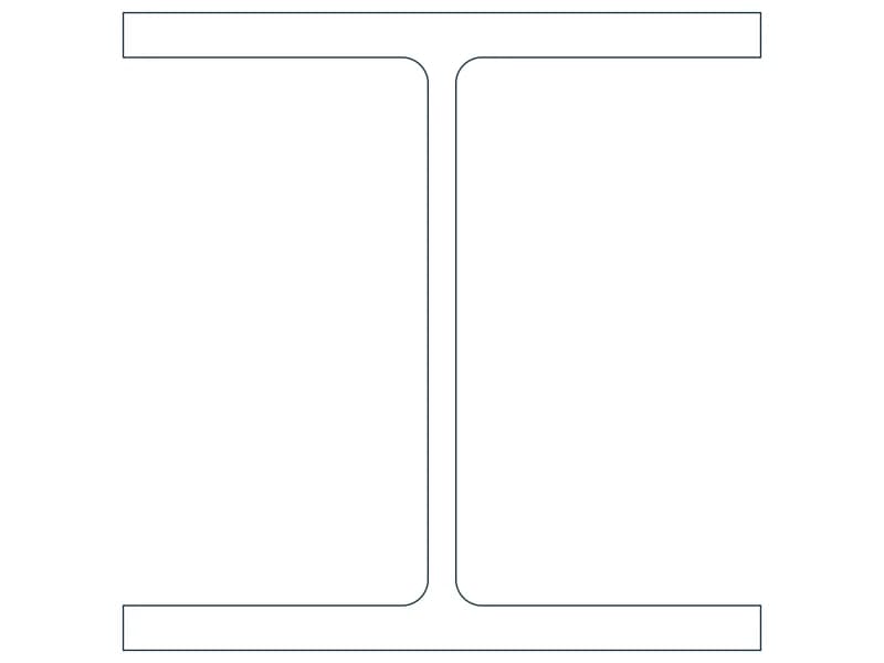 W14X132 Steel Section CAD block — line drawing preview of the DWG file