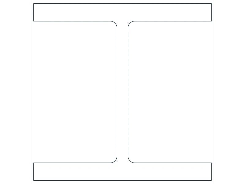 W14X211 Steel Section CAD block — line drawing preview of the DWG file