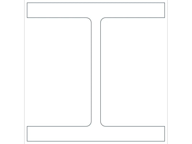 W14X233 Steel Section CAD block — line drawing preview of the DWG file