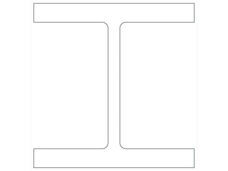 W14X257 Steel Section CAD block — line drawing preview of the DWG file