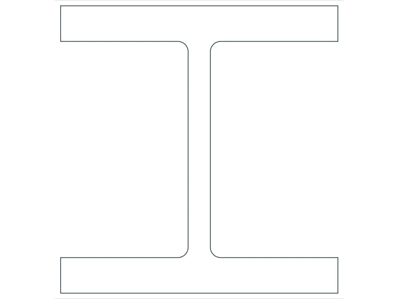 W14X283 Steel Section CAD block — line drawing preview of the DWG file