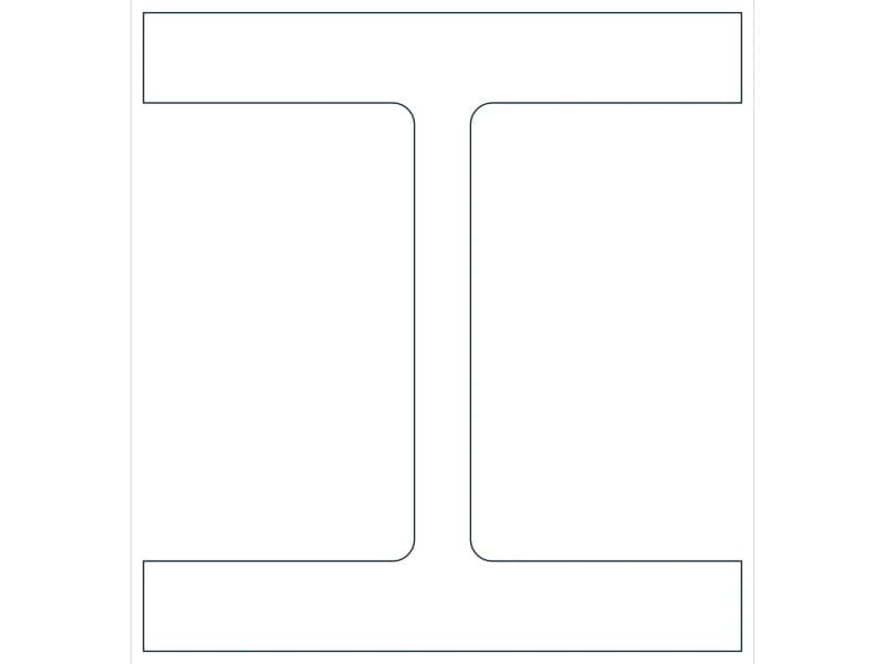 W14X342 Steel Section CAD block — line drawing preview of the DWG file