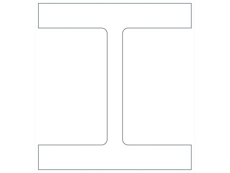 W14X370 Steel Section CAD block — line drawing preview of the DWG file
