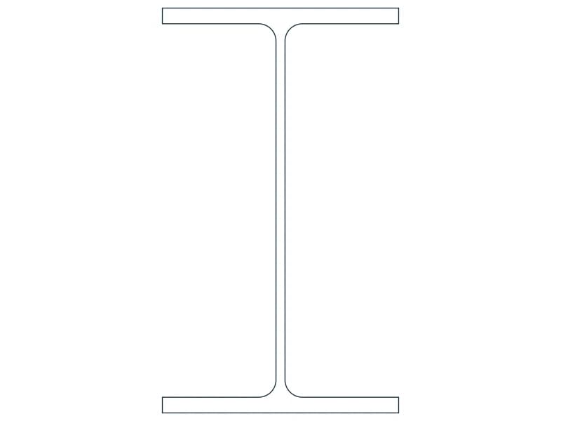 W14X43 Steel Section CAD block — line drawing preview of the DWG file