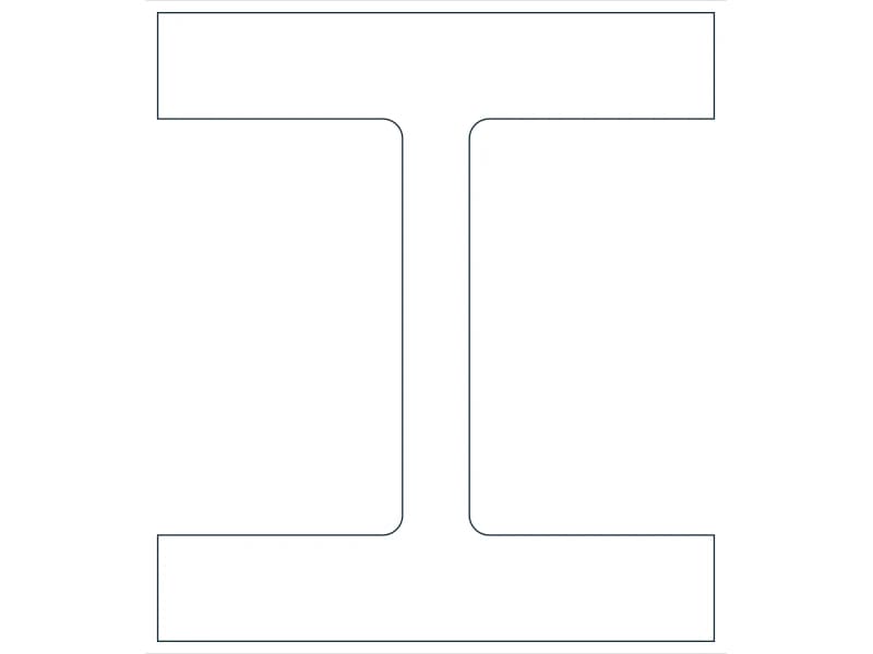 W14X455 Steel Section CAD block — line drawing preview of the DWG file