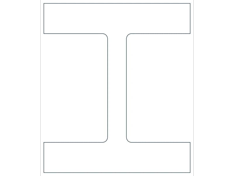 W14X500 Steel Section CAD block — line drawing preview of the DWG file