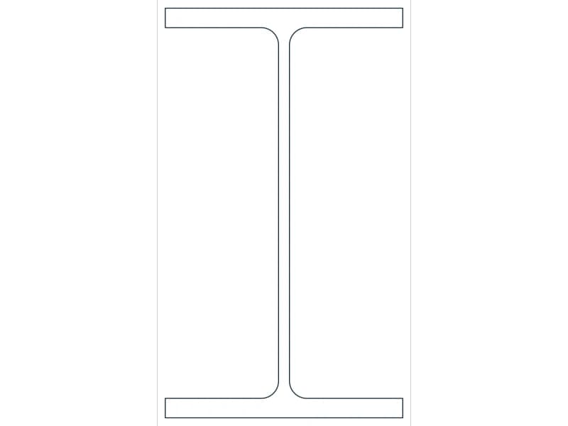 W14X53 Steel Section CAD block — line drawing preview of the DWG file