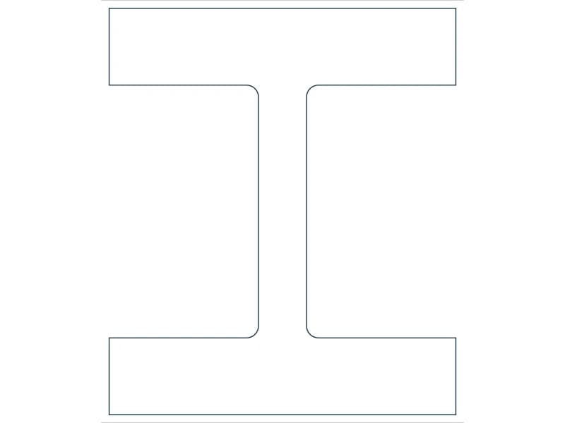W14X550 Steel Section CAD block — line drawing preview of the DWG file