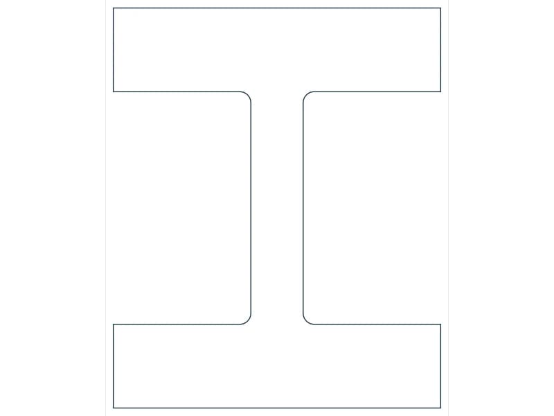 W14X665 Steel Section CAD block — line drawing preview of the DWG file