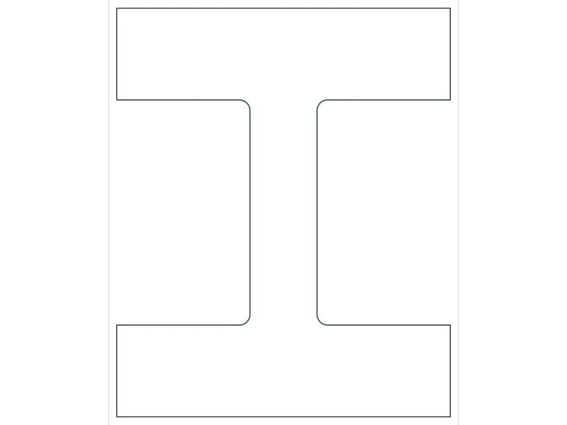 W14X808 Steel Section CAD block — line drawing preview of the DWG file