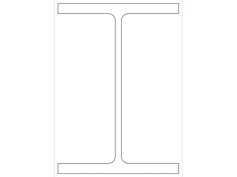 W14X82 Steel Section CAD block — line drawing preview of the DWG file