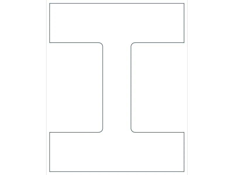W14X873 Steel Section CAD block — line drawing preview of the DWG file