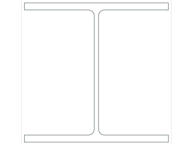 W14X90 Steel Section CAD block — line drawing preview of the DWG file