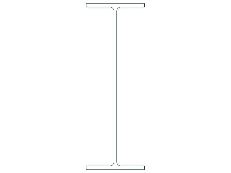 W16X26 Steel Section CAD block — line drawing preview of the DWG file
