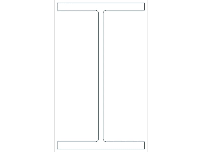 W18X106 Steel Section CAD block — line drawing preview of the DWG file
