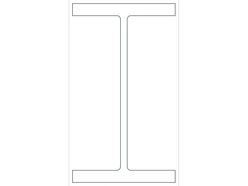 W18X143 Steel Section CAD block — line drawing preview of the DWG file