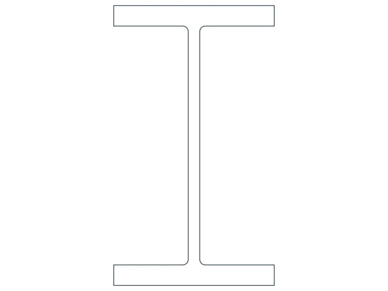 W18X158 Steel Section CAD block — line drawing preview of the DWG file