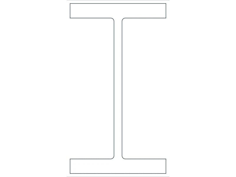 W18X192 Steel Section CAD block — line drawing preview of the DWG file