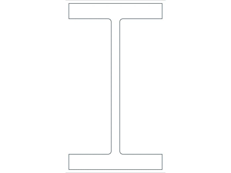 W18X211 Steel Section CAD block — line drawing preview of the DWG file
