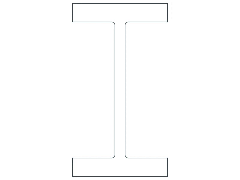 W18X258 Steel Section CAD block — line drawing preview of the DWG file