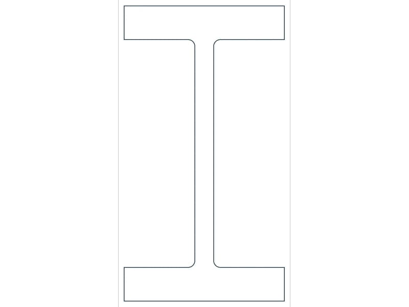 W18X283 Steel Section CAD block — line drawing preview of the DWG file