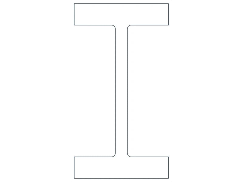 W18X311 Steel Section CAD block — line drawing preview of the DWG file