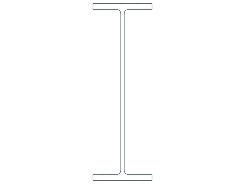 W18X46 Steel Section CAD block — line drawing preview of the DWG file