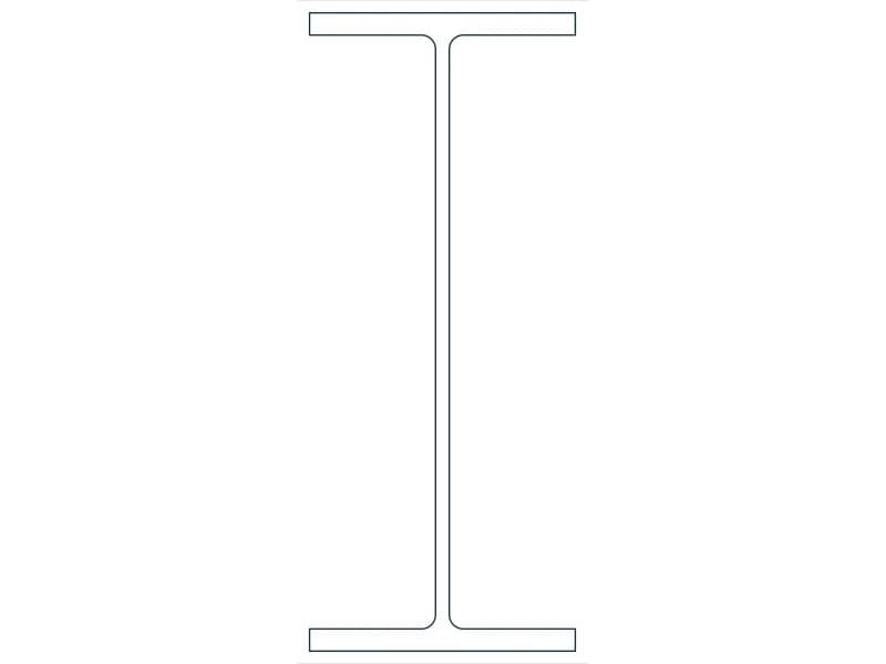 W18X55 Steel Section CAD block — line drawing preview of the DWG file