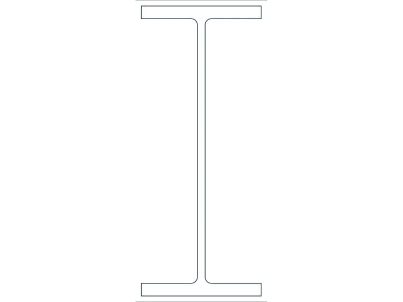 W18X71 Steel Section CAD block — line drawing preview of the DWG file