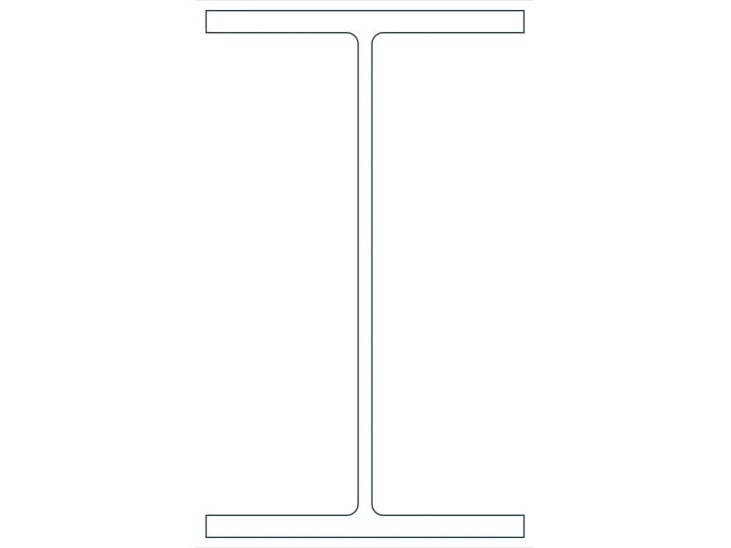 W18X86 Steel Section CAD block — line drawing preview of the DWG file