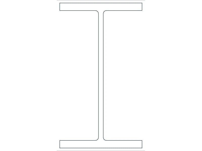 W21X147 Steel Section CAD block — line drawing preview of the DWG file