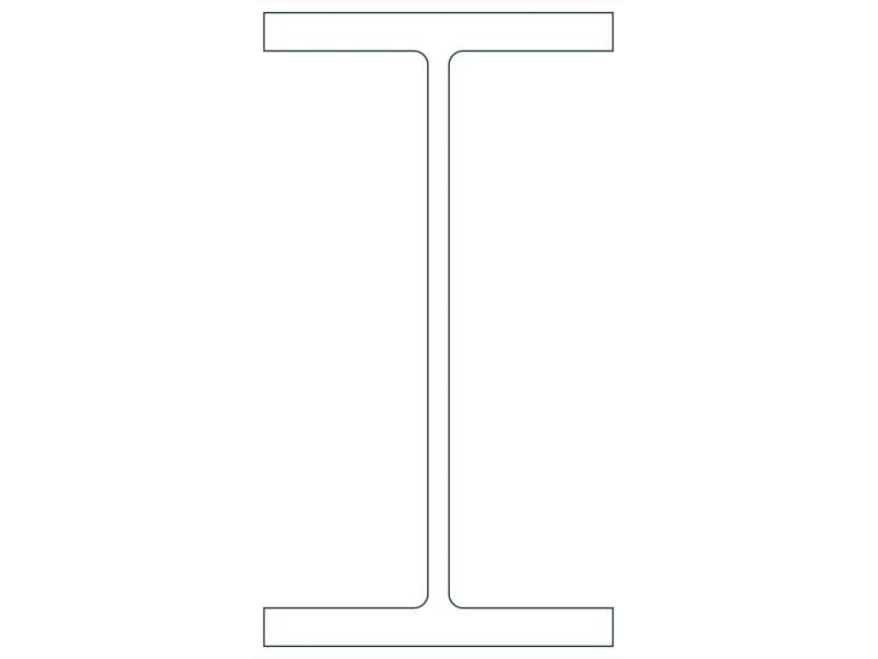 W21X166 Steel Section CAD block — line drawing preview of the DWG file