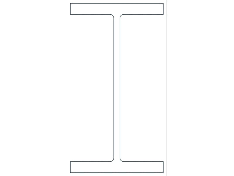 W21X182 Steel Section CAD block — line drawing preview of the DWG file