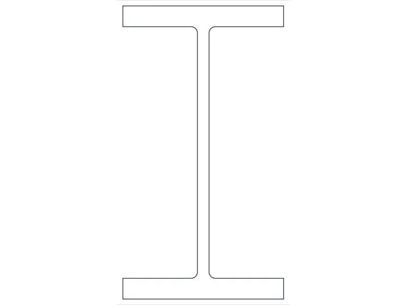 W21X201 Steel Section CAD block — line drawing preview of the DWG file