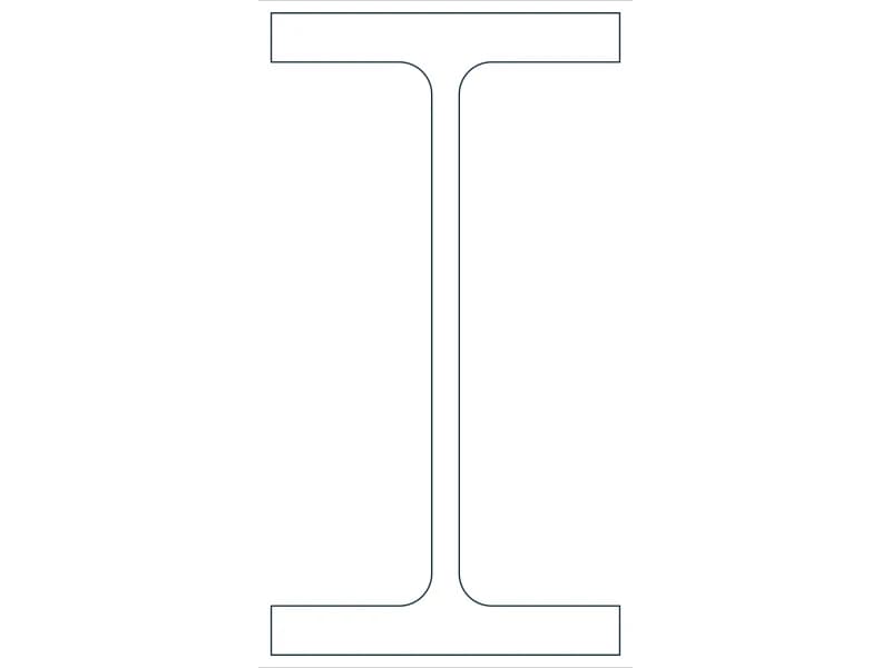 W21X223 Steel Section CAD block — line drawing preview of the DWG file