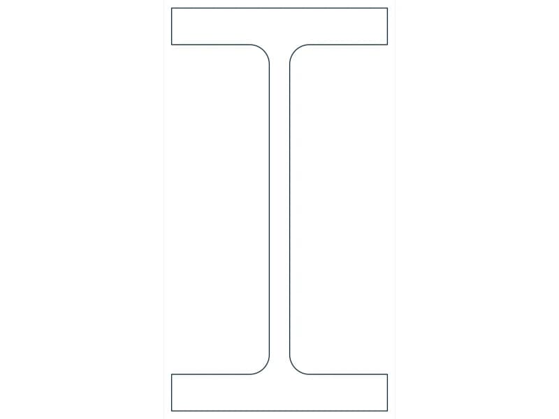 W21X275 Steel Section CAD block — line drawing preview of the DWG file