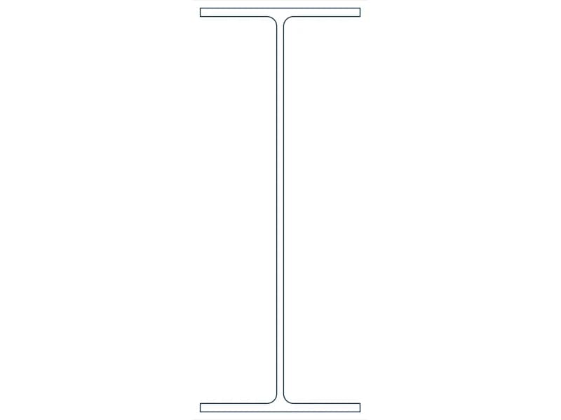 W21X48 Steel Section CAD block — line drawing preview of the DWG file