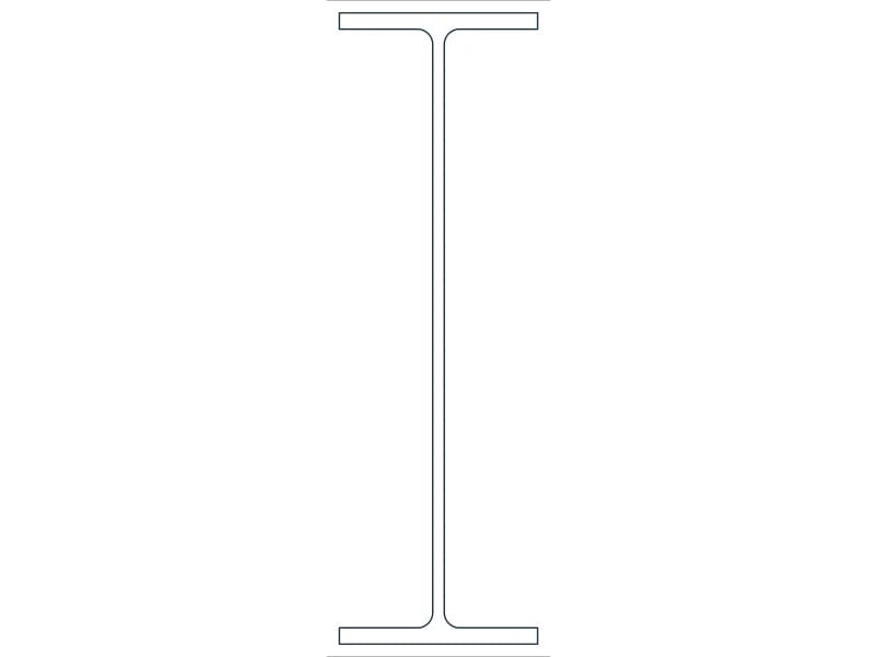 W21X50 Steel Section CAD block — line drawing preview of the DWG file