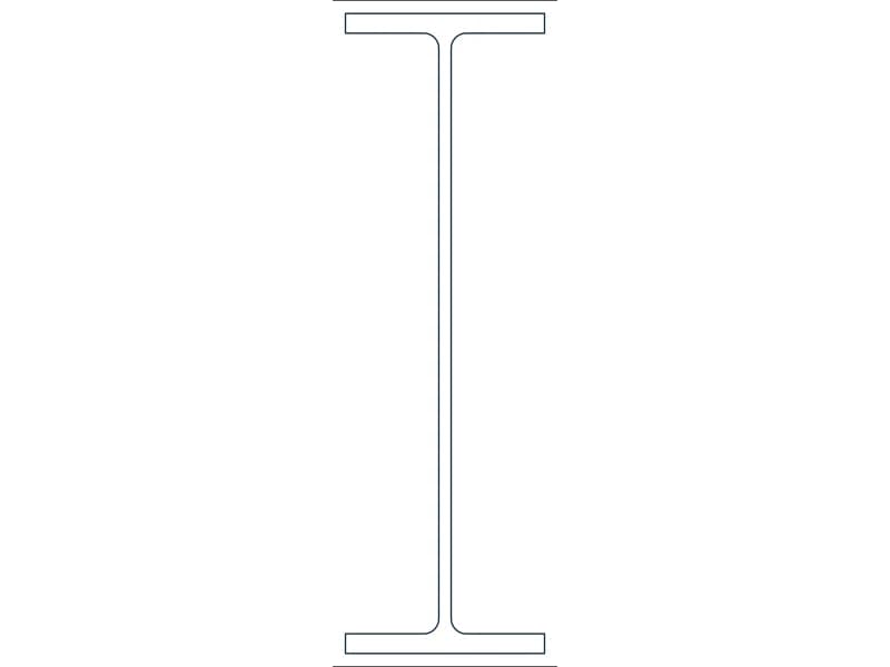 W21X57 Steel Section CAD block — line drawing preview of the DWG file