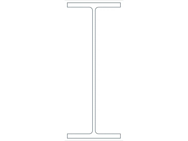 W21X68 Steel Section CAD block — line drawing preview of the DWG file