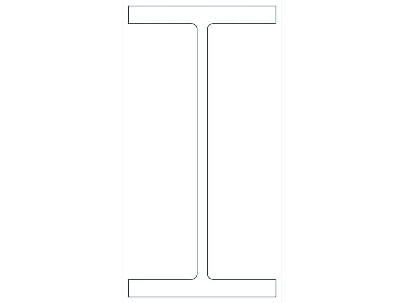 W24X207 Steel Section CAD block — line drawing preview of the DWG file