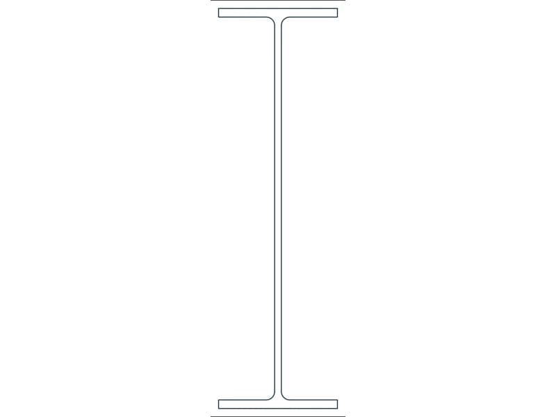 W24X55 Steel Section CAD block — line drawing preview of the DWG file