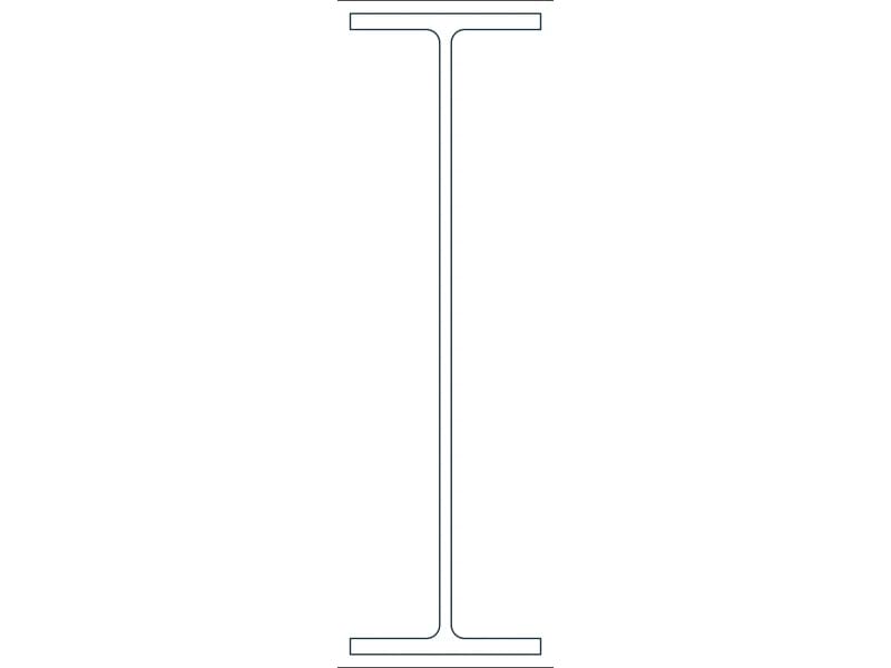W24X62 Steel Section CAD block — line drawing preview of the DWG file